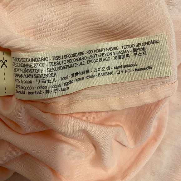 Massimo Dutti Blush Short Sleeve Top Bow - Picture 5 of 7